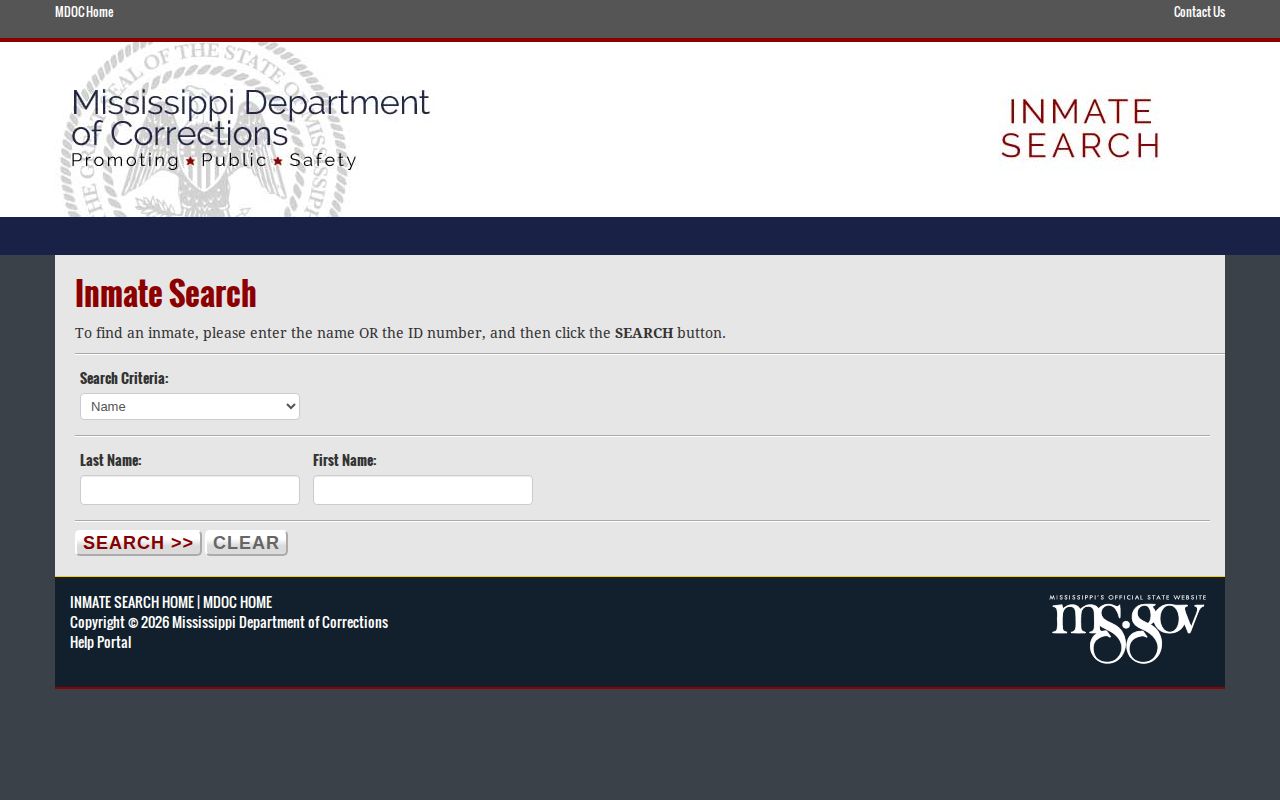 MDOC search form for Wayne County released inmate lookup